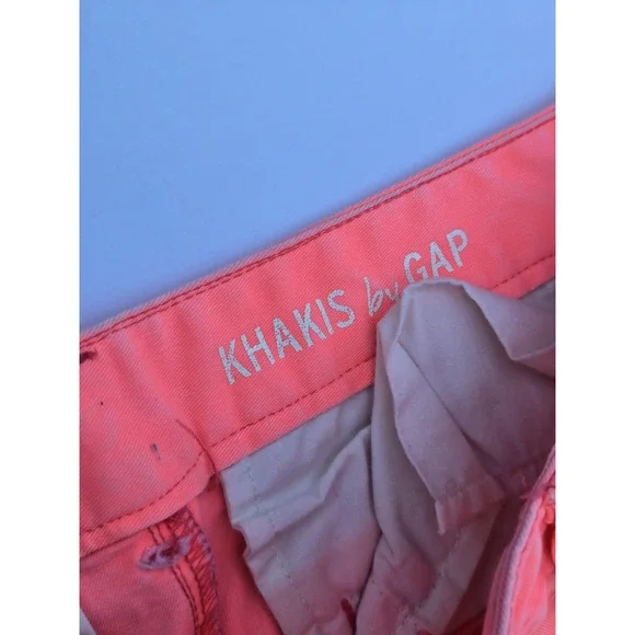 Gap Pants Women's 2 Pink Skinny Ankle Khaki Stretch Cotton Blend Chino Preppy - Picture 3 of 5